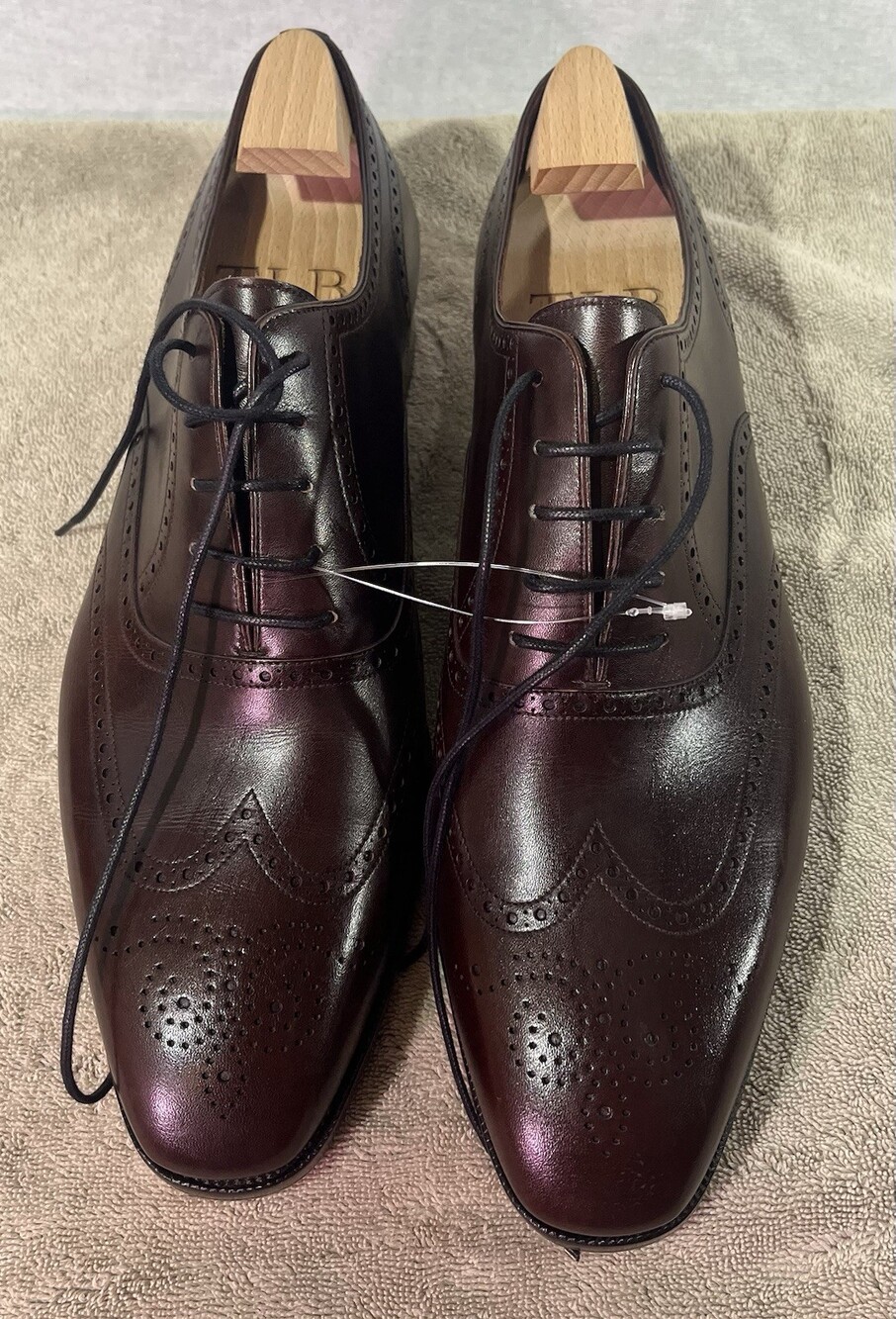 TLB Mallorca Men’s Wingtip Oxford Brogue Arista Leather Dress Shoes NWOT Defect
